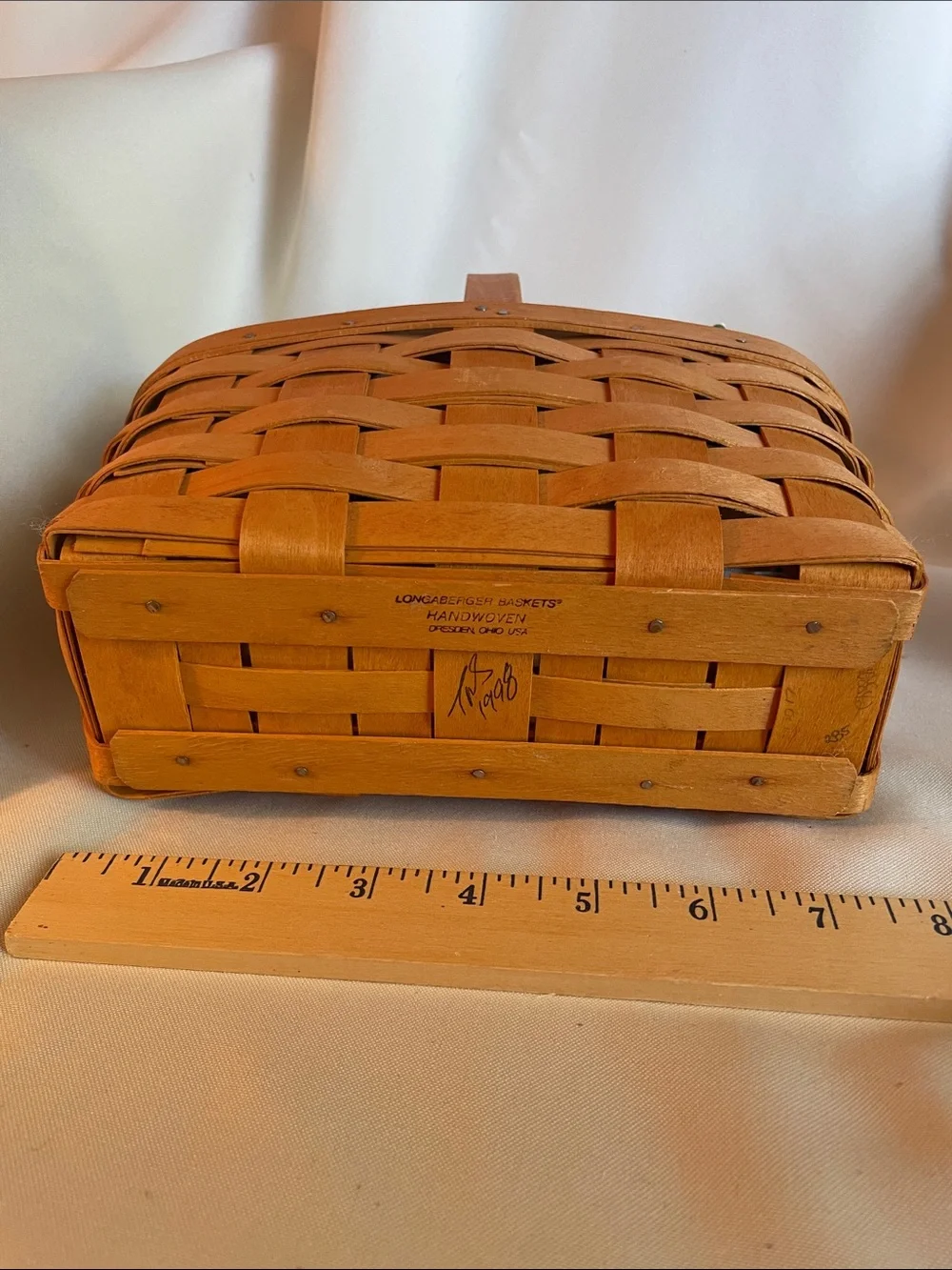 Longaberger candle basket with liner and protector